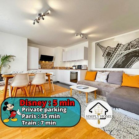L Eiffel Disney 5Min Paris 35Min Parking Terrasse Serris Exteriör bild